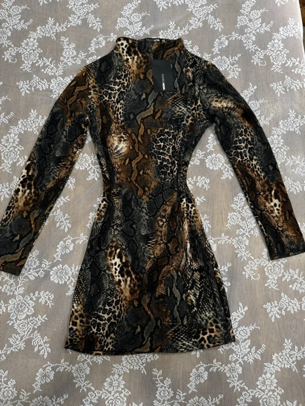 cheetah print mermaid dress